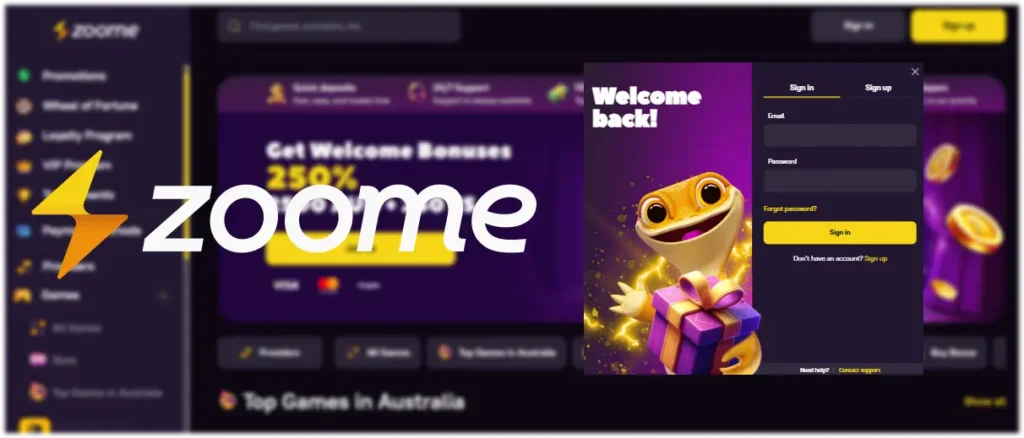 Zoome Casino login