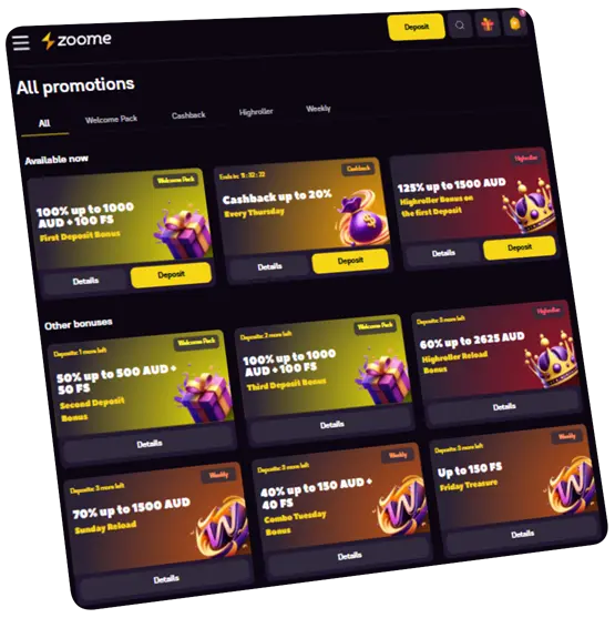 zoome casino free spins code