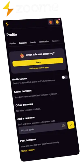 zoome casino promo code